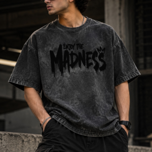 ENJOY THE MADNESS Skater Bear Vintage Heavyweight Tee